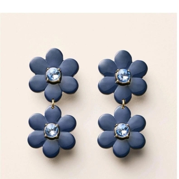 Kate Spade Blue Flower Earrings - Picture 2 of 6